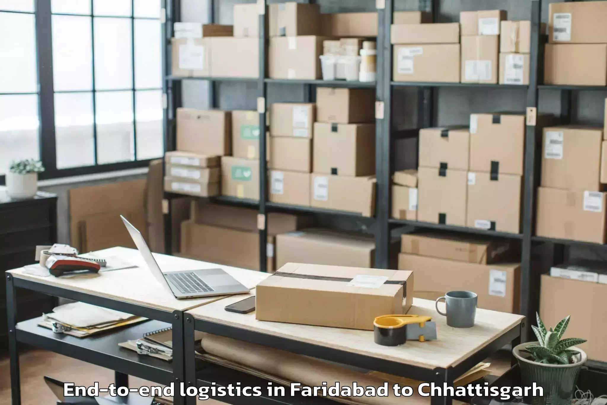 Affordable Faridabad to Akaltara End To End Logistics